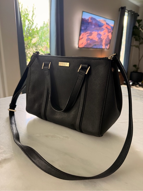 kate spade Handbags - kate spade Black Saffiano Shoulder Bag with Gold Hardware